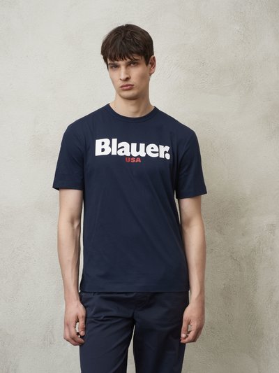 T-SHIRT WITH CONTRASTING PRINT