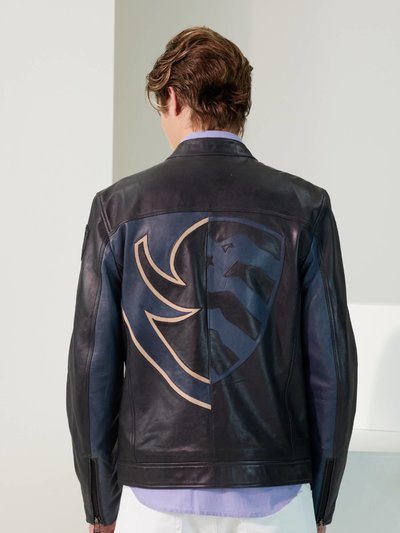 AYDEN TWO-TONE LEATHER JACKET