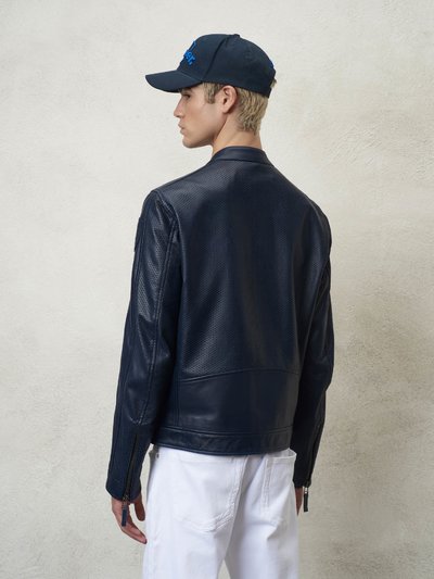 COOPER JACKET WITH PERFORATED LEATHER LINING