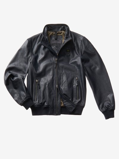 CALEB BOMBER JACKET IN SMOOTH LEATHER_1