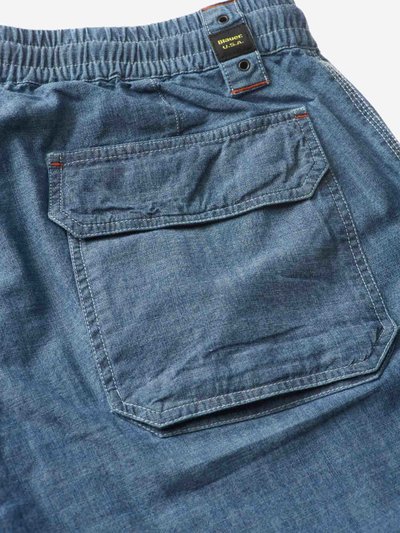 Men's Indigo Chambray Cotton Trousers | Blauer ®