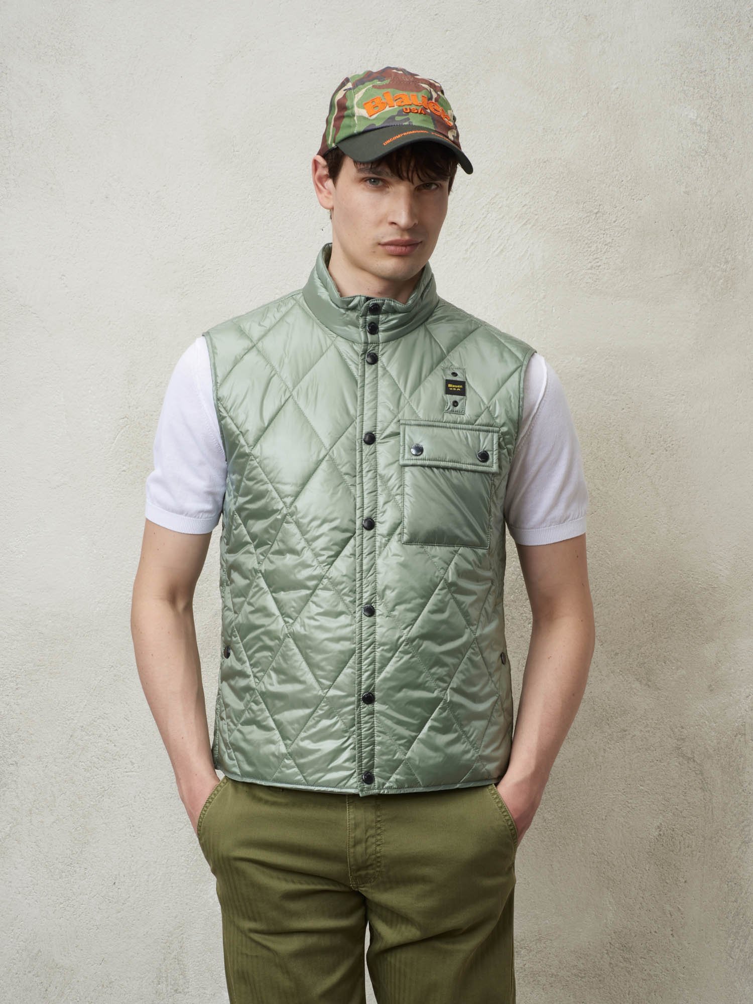 Diamond shops quilted vest