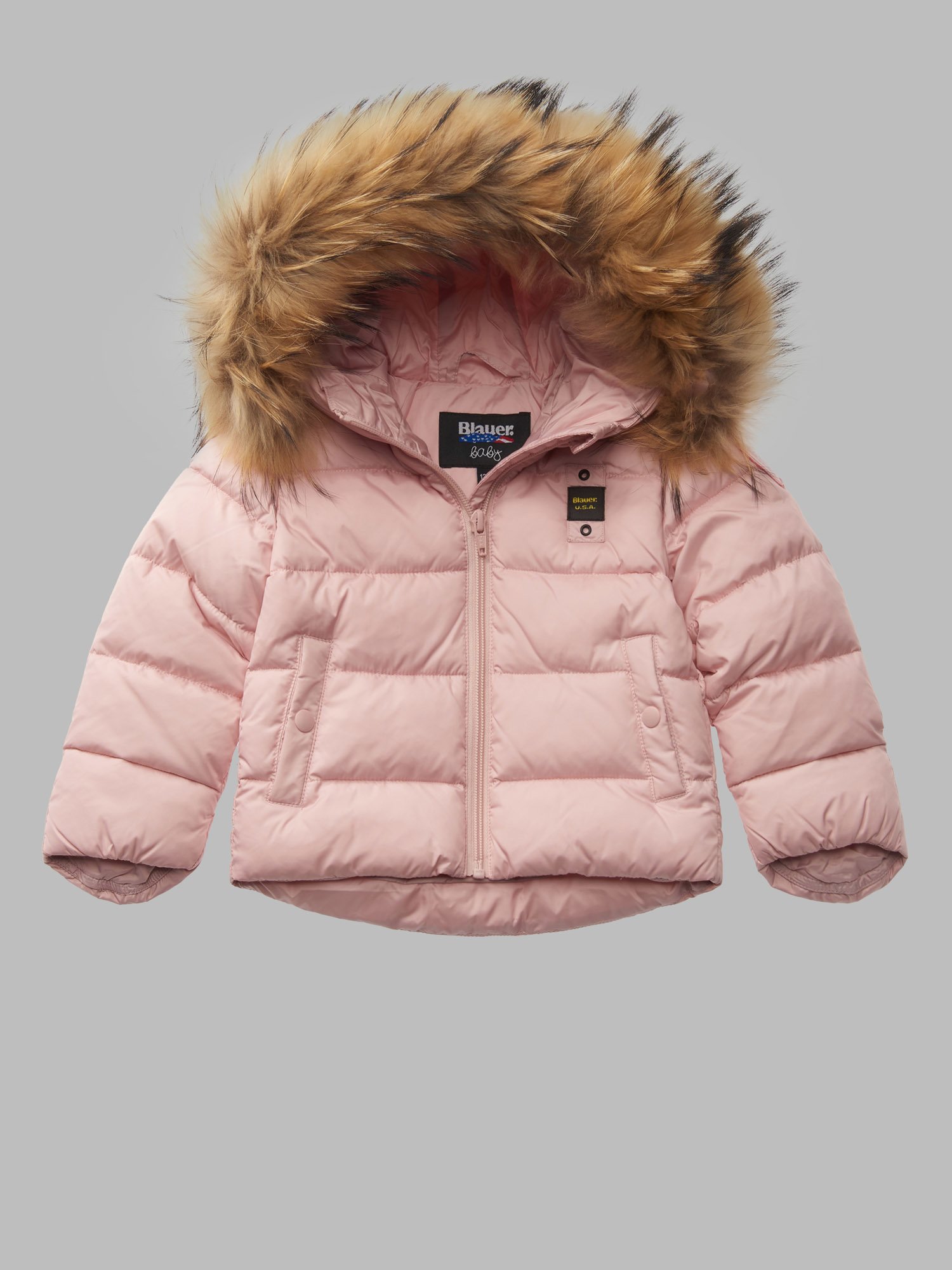 Puffer jacket with fur hood kids deals