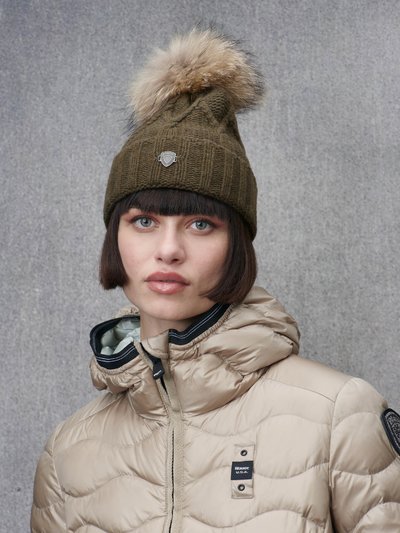 HAT WITH BRAIDS AND POM POM