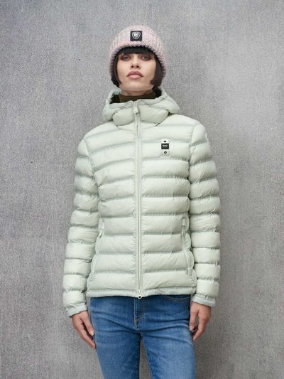 ELLIS JACKE MIT GETAPETEN NÄHTEN - Blauer