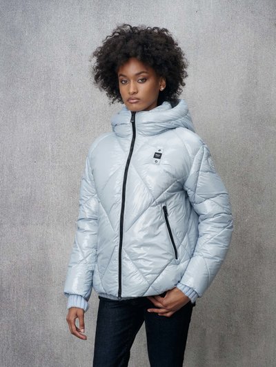 BLOUSON À CARREAUX JUNE - Blauer