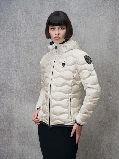 WAVE PATTERN DOWN JACKET CAMELIA