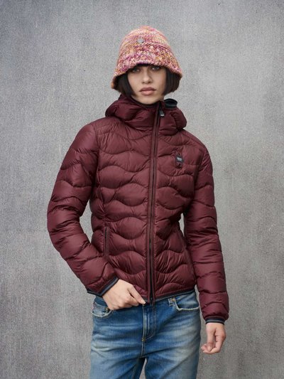 WAVE PATTERN DOWN JACKET CAMELIA