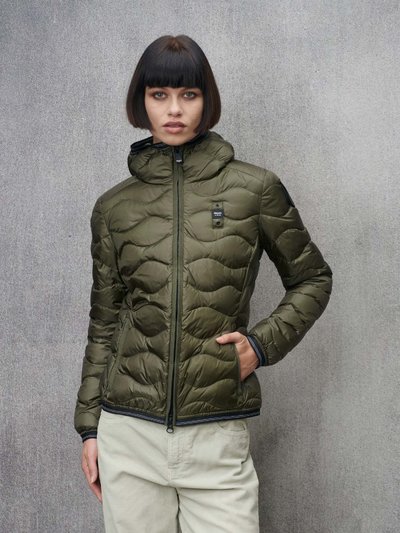 WAVE PATTERN DOWN JACKET CAMELIA_
