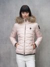 Blauer - PIUMINO CON BORDO IN PELLICCIA ALDIE - Pink 497 Int. Grigio Nebbia - Blauer