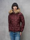 Blauer - PLUMÍFERO CON BORDE DE PIEL ALDIE - Red 578 Inside Pink 497 - Blauer