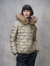 Blauer - PLUMÍFERO CON BORDE DE PIEL ALDIE - Mist Grey Inside Blue 975 - Blauer