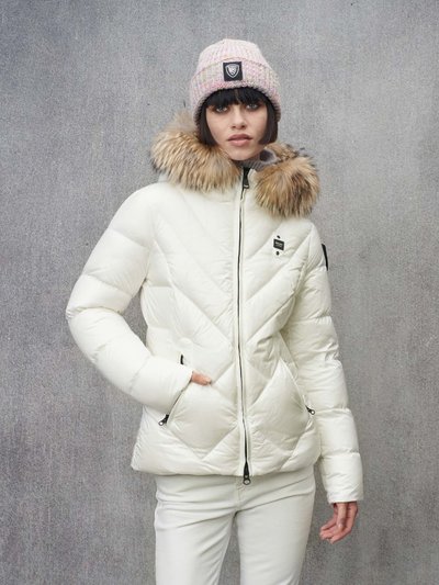 GEOMETRIC PATTERN DOWN JACKET ALICIA