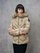 Blauer - GEOMETRIC PATTERN DOWN JACKET ALICIA - Beige 301 Inside Celeste Brine - Blauer