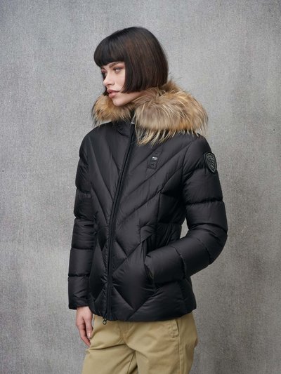 GEOMETRIC PATTERN DOWN JACKET ALICIA