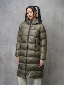 Blauer - VESTE ZIP LONGUE MARTHA - Pigna Green Inside Beige 246 - 1