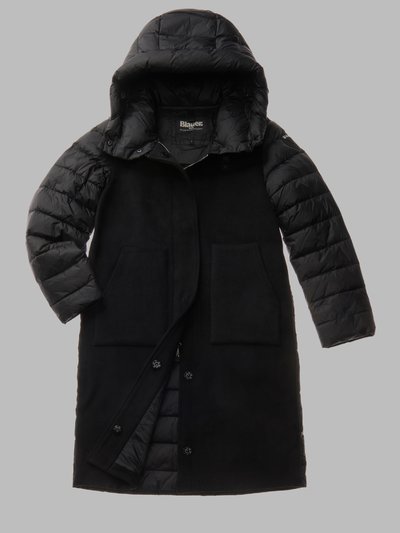 LONG WOOL AND NYLON COAT LYNDE_1