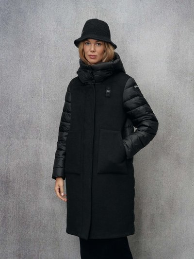 LONG WOOL AND NYLON COAT LYNDE