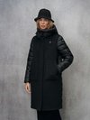 Blauer - LONG WOOL AND NYLON COAT LYNDE - Black - Blauer