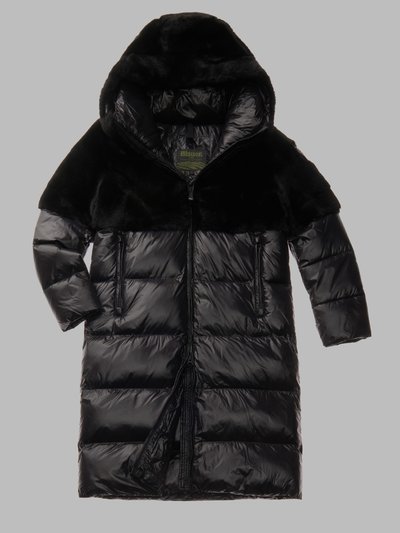 LONG NYLON JACKET WITH ECO FUR ACACIA_1