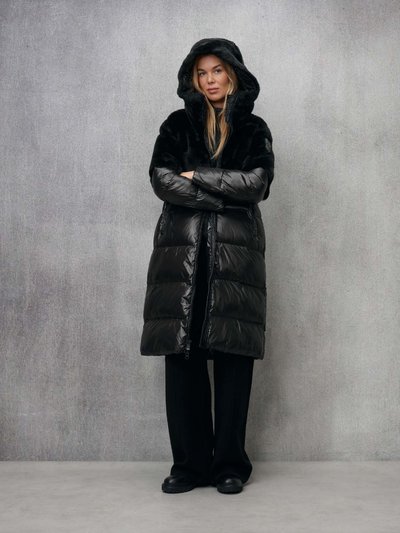 WOMEN's Long Nylon Jacket With Eco Fur Acacia | Blauer ®