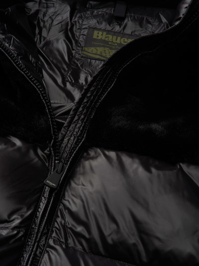 WOMEN's Long Nylon Jacket With Eco Fur Acacia | Blauer ® WOMEN's Long Nylon Jacket With Eco Fur Acacia | Blauer ®
