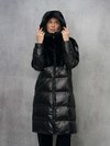 Blauer - LONG NYLON JACKET WITH ECO FUR ACACIA - Black - Blauer