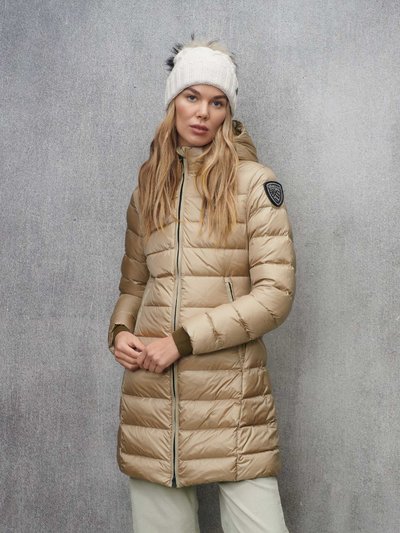 LONG STRIPED DOWN JACKET AGNES