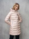 Blauer - LONG STRIPED DOWN JACKET AGNES - Pink 497 Inside Mist Grey - Blauer