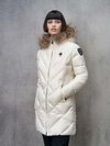 Blauer - LANGE DAUNENJACKE MIT GEOMETRISCHEN LINIEN ALTHEA - Optical White Inside Optical White - Blauer