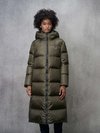 Blauer - LONG DOWN JACKET WITH HOOD CELIA - Pigna Green Inside Beige 246 - Blauer