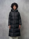 Blauer - LONG DOWN JACKET WITH HOOD CELIA - Black Inside Celeste Brine - Blauer