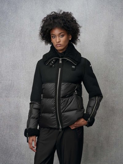 DANA SHEARLING AND NYLON JACKET