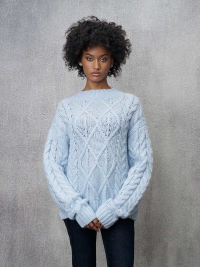 Fisherman's cable knit sweater womens best sale