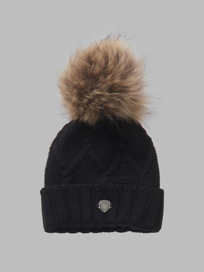 HAT WITH BRAIDS AND POM POM - Blauer