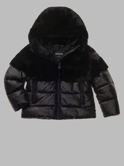 CHAQUETA DE NYLON CON PIEL ECO TACOMA JUNIOR - Blauer