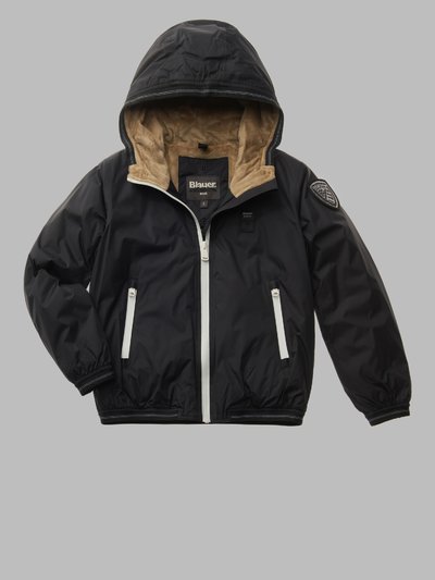 JACKE MIT ECO-PELZFUTTER EDITH JUNIOR - Blauer