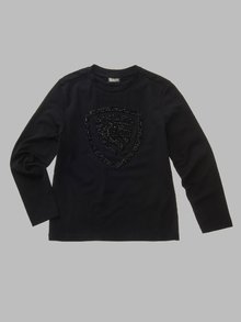 Blauer - T-SHIRT MIT STRASS JESS JUNIOR - Black - 1