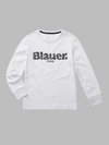 Blauer - LONG SLEEVE T-SHIRT ALDO JUNIOR - White - Blauer
