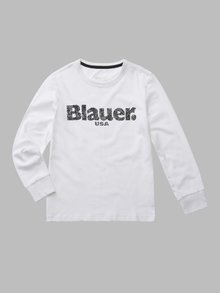 Blauer - T-SHIRT LANGE ÄRMEL ALDO JUNIOR - White - 1