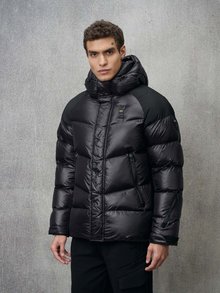 Blauer - JACKE MIT TASCHEN AUF DEM ÄRMEL CROWN - Black Inside Beige 301 - 1
