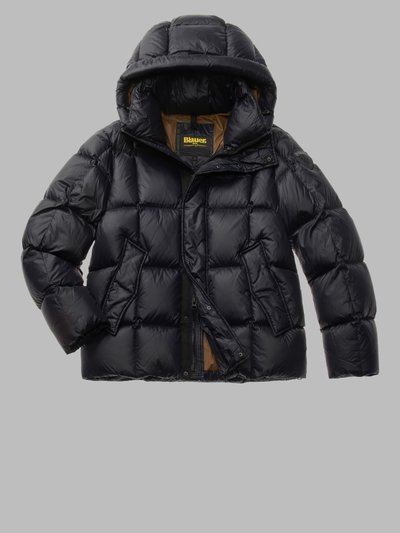 QUILTED DOWN JACKET WITH GLEN PLAID_1