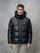 Blauer - QUILTED DOWN JACKET WITH GLEN PLAID - Black Inside Hazelnut - Blauer