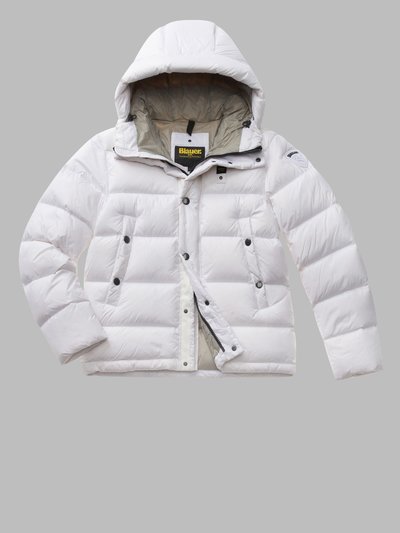【関税&送料込】Blauer Coats White Men's Down Jacket With Contrast Lining Clipper | Blauer ®