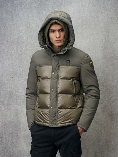 NYLON AND NEOPRENE DOWN JACKET BROOK_