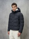 Blauer - QUILTED JACKET DEAN - Melange Dark Blue - Blauer