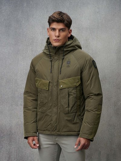 MULTI-POCKET NYLON CREASE DOWN JACKET RUGGLES