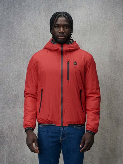 BLOUSON AVEC DOUBLURE EN FAUSSE FOURRURE DEVON - Blauer