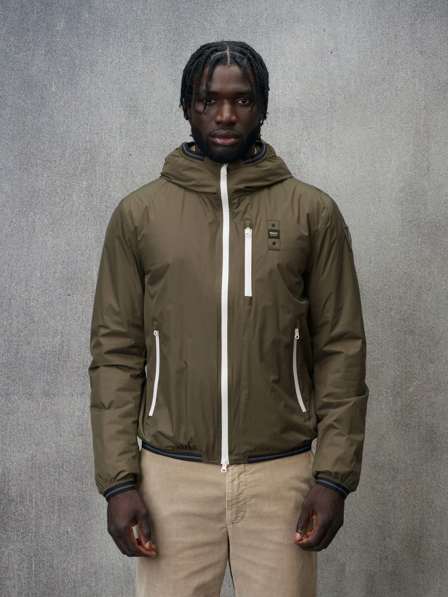 Blauer - CHAQUETA CON INTERIOR DE PIEL ECO DEVON - Pine Cone Green - Blauer