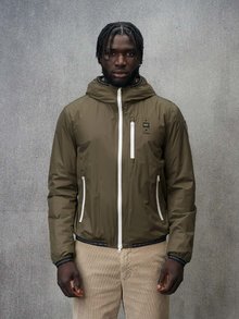 Blauer - DEVON JACKET WITH ECO-FUR LINING - Pine Cone Green - 1